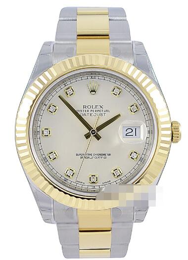 ロレックスDatejust 116333-7213G象牙盤ドリル時計